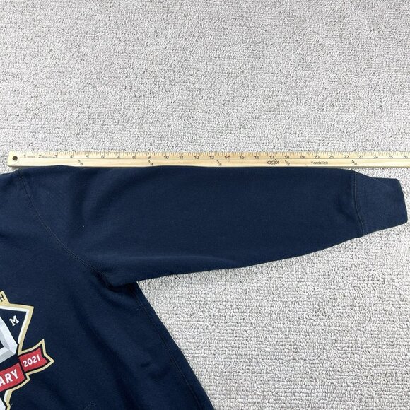 47 Brand Atlanta Braves 150th Anniversary Hoodie Blue Men’s Size Medium - Picture 6 of 7